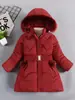 Jaqueta acolchoada de algodão para meninas comprimento médio forrada com fleece espessa estilo estrangeiro tesouro feminino moda jaqueta acolchoada de algodão para inverno novo comércio exterior