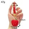 Llavero Colgante de Manzana 3D Pequeña con Incrustaciones de Pedrería Transfronteriza, Accesorio Versátil para Bolsos de Mujer, Dijes de Alta Gama, Pequeño Regalo