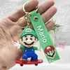 Llavero de Muñeco de Coche de Dibujos Animados Creativo de Mario Colgante Lindo de Pegamento Suave Colgante para Funda de Teléfono Móvil DIY Super Ma