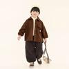Camisa Forrada de Felpa Changguo Clothing para Niños Camisa Nueva de Invierno Espesa para Niños Pequeños Estilo Coreano Top con Felpa Integrada