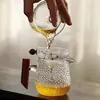 Taza de Filtrado Estilo Japonés Taza de Vidrio de Borosilicato Alto Taza de Filtrado para el Hogar Juego de Té Kung Fu Taza de Té de Vidrio Transparente con Mango de Madera Transfronterizo
