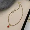 Novo Colar de Pedra Olho de Tigre Maillard com Contas para Mulheres, Outono e Inverno Vintage Luxo Leve Nicho Moda Versátil Gargantilha Corrente de Suéter