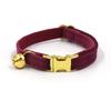 MIHA fan ha jefe nuevo gato mascota lazo collar campana gato collar lazo set