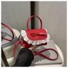 Design de Cor Sólida Nova Bolsa Quadrada Pequena Feminina 2025 Outono Inicial Renda Simples Nova Tendência Moda Ombro Único Transversal Portátil