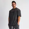 Nova Camiseta Esportiva Fitness de Manga Curta Tamanho Grande Estilo Hip-Hop Europeu e Americano da Amazon Masculina Corrida Casual Exercício Dropshipping