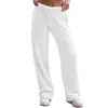 Pantalones de chándal casuales de pierna ancha para mujer Amazon, pantalones deportivos elásticos de cintura alta con cordón, pantalones largos holgados en stock, pantalones Lulu