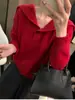 Suéter Juvenil de Lana 100% para Mujer, Estilo Nuevo Otoño/Invierno, Cuello Grande, Corte Holgado, Estilo Coreano, Rayado, Suéter Suave de Punto Cachemir