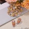 Novos Acessórios de Liga para Arte de Unhas com Decorações de Unhas de Laço de Strass, Streamers de Strass em Forma de Coração, Acessórios Metálicos para Usar nas Unhas com Enfeites de Strass