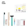 JOYTOUR traje de artículos de tocador desechables para viaje cepillo de dientes portátil pasta de dientes peine gorro de ducha paquete de cuidado hotel