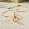 Colar de pérolas e conchas de luxo leve, conjunto de anel, colar de aço inoxidável feminino, alta retenção de cor, fábrica, atacado