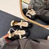 Sola Macia Aumento de Altura Cadarço Retro Estampa de Leopardo Sapatos de Treino Alemães Feminino 2026 Outono Novo Versátil Antiderrapante Casual Sapatos Forrest Gump