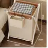 Cesta de ropa sucia de doble capa, estante de almacenamiento plegable, cesto de ropa sucia simple móvil, cesta de almacenamiento de ropa sucia, cubo de almacenamiento de ropa sucia