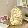 Mochila Fresca e Estilosa de Bolinhas, Alto Valor Estético, Estilo Japonês, Moderna, Adequada para Alunos do Ensino Fundamental II e Médio, Mochila de Viagem Fofa