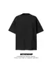 25 Camiseta de Manga Corta Holgada de Nuevo Estilo para Hombre Marca de Moda Americana Diseño Metálico Cuello Redondo Casual Camiseta de Media Manga Sorona