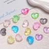 Fantasía Japonesa Brillo Onda de Agua Forma de Corazón Parche de Resina Accesorios Pendientes DIY Adorno para el Cabello Material para Funda de Teléfono Móvil