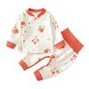 Ropa Interior para Recién Nacido Otoño e Invierno Base Sin Huesos Cintura Alta Protección de Vientre Traje Dividido para Bebé Ropa de Otoño para Bebé Pantalones de Otoño Primavera y Otoño