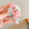 Goma para el pelo de dos moños para niños, Nuevo estilo chino, Cuerda para el pelo de flor estilo antiguo súper de hadas, Accesorio para el pelo de princesa Hanfu para niñas, Banda elástica