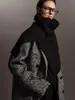 Braga de Punto Irregular para Mujer, Nuevo Jersey de Cuello Alto Otoño e Invierno, Bufanda Chal en Capas, Grueso
