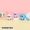 Bolsa de almacenamiento para auriculares de silicona con personaje Stitch para cruzar fronteras, llavero colgante, monedero infantil, llavero, personalización