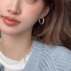 Pendientes con hebilla de estrella rosa para niñas, aretes artísticos de moda de alto sentido, aretes de estrella explosivos, accesorios sencillos para las orejas