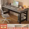 Mesa de Computador Mesa de Desktop Dupla Mesa de Estudante Mesa de Estudo para Quarto de Casa com Painel Traseiro Mesa de E-sports Mesa de Escritório Simples