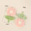 Parche de Tela Pequeño de Girasol Bordado Accesorios Parche para Agujeros en Ropa Parche Color Poliéster Árbol de Doble Hoja Palo Flor Bordado Etiqueta de Tela