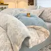 Conjunto de Quatro Peças de Leite Fleece Esculpido Espesso 2026 Novo Estilo Coral Fleece Inverno Flanela Lençóis de Cama Capas de Edredom