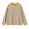 Camiseta de Rayas de Manga Corta para Hombre 2026 Verano Nueva Retro Holgada Camiseta Alma Marina Top Casual de Manga Media para Hombre