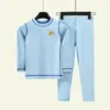 Ropa interior térmica antibacterial para niños 100% algodón, ropa de estar de algodón puro grado A, conjunto unisex de capa base para otoño e invierno (arriba y abajo)