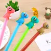 Caneta de gel de silicone de coelho fofo de desenho animado caneta de coelho de orelhas compridas pirulito caneta de coelho de desenho animado para estudante assinatura secagem rápida