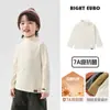 Camisa Térmica Meia-Gola Europeia para Meninos, Roupa de Inverno para Crianças Pequenas, Roupas de Outono para Bebês, Roupa Infantil, Camiseta Quente de Manga Longa