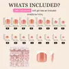 Puntas de uñas de los pies pequeñas, frescas, de estilo corto, estilo francés, arte de uñas de los pies minimalista, 160 piezas por caja, pegatinas de uñas removibles
