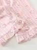 Nuevos pijamas de verano para niñas, top de manga de cinco cuartos y pantalones de nueve cuartos, ropa de estar dulce y linda de modal para niñas pequeñas