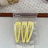 Novo estilo coreano gota d'água onda bolinhas franja de menina grampo quebra-cabeça bolsa xadrez infantil colorido clip lateral quebra-cabeça acessórios de cabelo