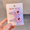 Horquilla de coulomy morada para niña, flequillo lateral de princesa, pinza para el pelo de bebé con dibujos animados, accesorios para el cabello