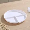 Prato Dividido Transfronteiriço 23cm, Prato Dividido Redutor de Gordura, Louça Infantil, Prato de Arroz com Três Compartimentos, Prato Redondo Separado para Lanche e Café da Manhã