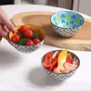 Cuenco Cerámico Bohemio Regalo Navideño Vajilla Set de Regalo Caja Tazón de Arroz Coloreado Bajo Esmalte Cuenco para Comedor en Casa