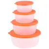 Recipiente Redondo de Plástico Espeso para Almacenamiento, Lonchera, Contenedor para Refrigerador y Congelador, Apto para Microondas