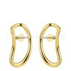 Acero de titanio chapado en oro de 18 quilates de alta calidad Diseño europeo y americano Pendientes geométricos simples con forma de barco Pendientes estilo Ins EC191026