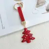 Chaveiro Pingente de Natal em Argila Cerâmica Strass Transfronteiriço Pingente de Árvore de Natal Rena Cravejado de Diamante Pingente de Bolsa Chaveiro