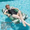Nuevo producto transfronterizo: Sillón Inflable con Forma de Hoja Tropical, Cama Flotante Inflable, Entretenimiento para Piscina, Flotador Acuático Grueso para una Persona