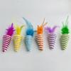 Tablero rascador para gatos con forma de garra de gato, tejido de colores, para que el gato se divierta solo, juguete para morder y afilar las uñas, juguete de sisal para gatos con forma de pez