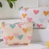 Porta-moedas de Couro Fresco e Fofo, Bolsa para Joias, Bolsa de Armazenamento Portátil com Tema de Amor para Cosméticos, Porta-cartões Mini com Padrão de Amor