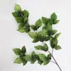 Hojas Artificiales para Decoraciones de Boda, Plantas Verdes, Arreglos Florales, Hojas de Clemátide, Hojas de Azulejo Azul, Decoración del Hogar, Decoración Exterior, Venta al por Mayor del Fabricante