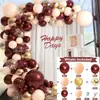 Traje de globos rojo y rosa de Amazon transfronterizo actividades de apertura de bodas diseño de escena de arco paquete de globos venta al por mayor