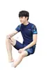Traje de baño de dos piezas para adolescentes, top de manga corta, bañador de manga larga, conjunto de traje de baño para hombre con protección solar, equipo completo de natación