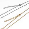 Cor de aço inoxidável corrente de bolinhas com retenção de cor aço titânio banhado a ouro 18K corrente torcida feita à mão corrente extensora faça você mesmo pulseira acessórios de joalheria