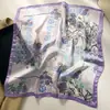 Bufanda de seda de estilo nuevo para mujer, estilo coreano, combinable con todo, estilo Sense 70, con protección para el cuello, estilo retro, para primavera y otoño.