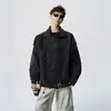 Chaqueta de Cuero PU Estilo Americano Cremallera Oblicua Doble Cuello para Hombre 2026 Otoño Marca de Tendencia Sentido del Diseño Rebelde Guapo Versátil Chaqueta de Cuero Ropa de Abrigo