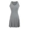Vestido Sexy de Chica Caliente con Cuello en V Halter sin Mangas para Mujer Cintura Falda Larga Cintura Alta Slim Plisado Elegante Falda de Cadera